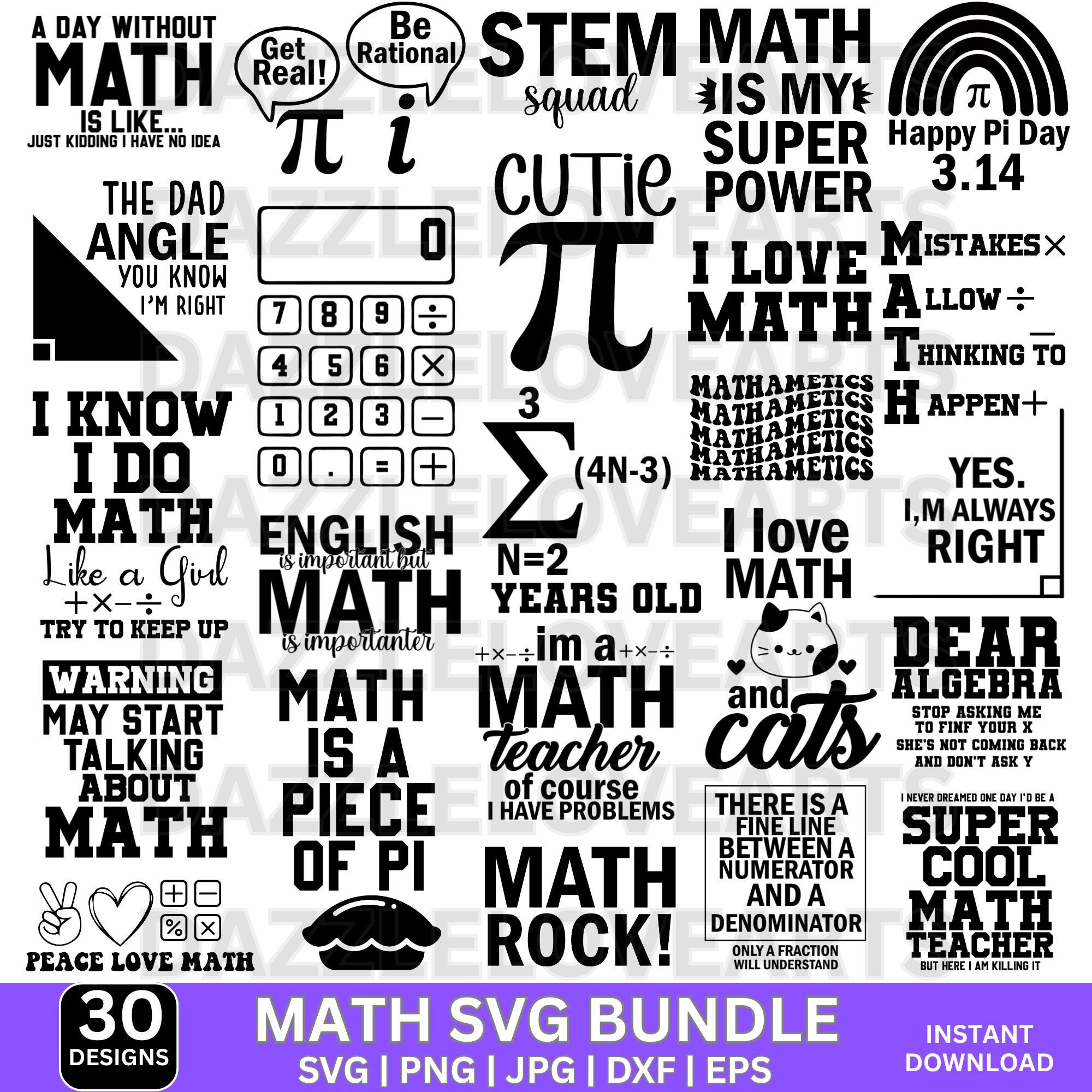 Math Teacher SVG Bundle, Funny Math Designs (instant Download) - Etsy