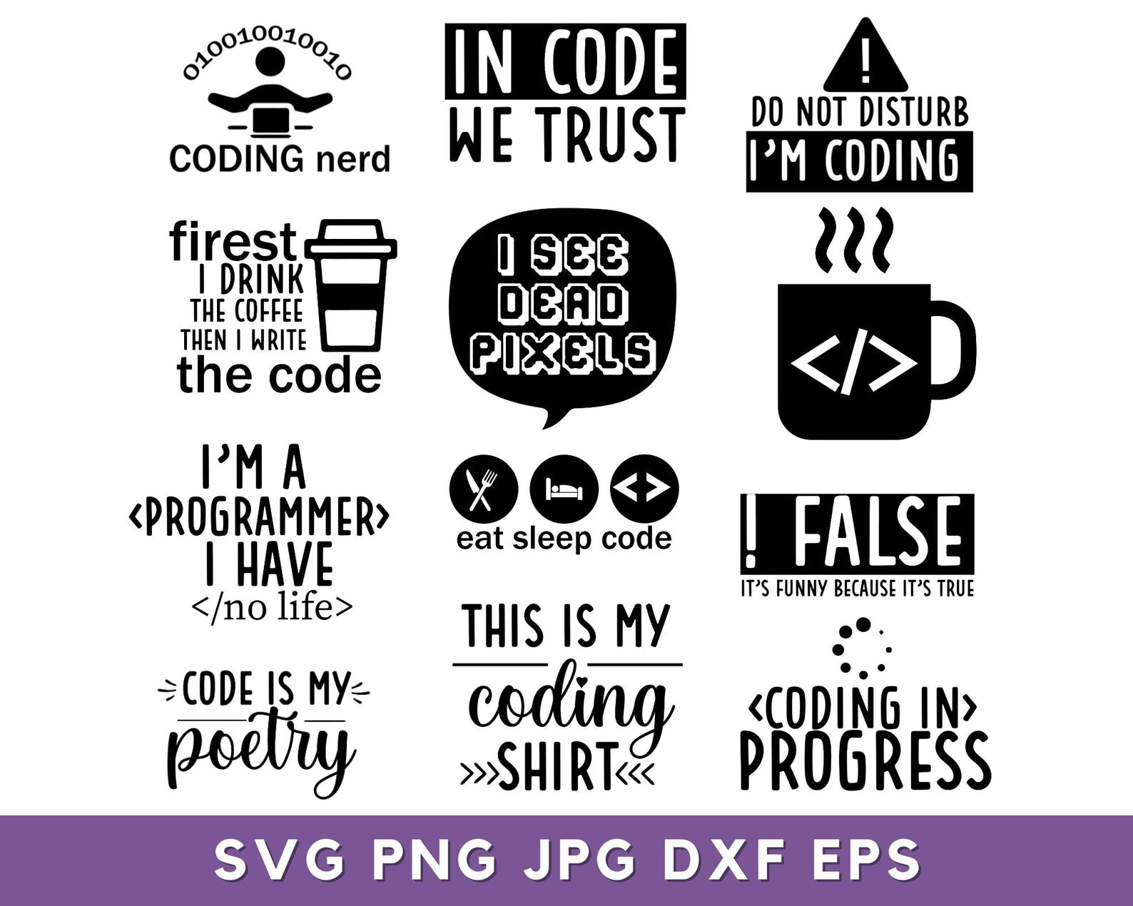 Computer Programmer Svg Bundle, Coding Quote Svg, Computer Programmer ...