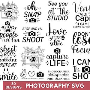 Photography Svg, Photography Quotes bundle, Photography Png, Photography Clipart, Cricut Svg, Photographer Svg, Camera Svg, Instant Download