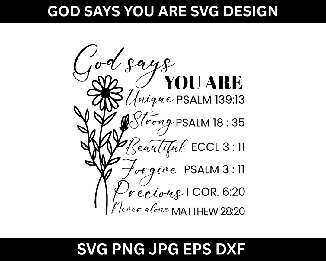 God Says You Are Svg Png, Inspirational Svg, Christian Svg ...