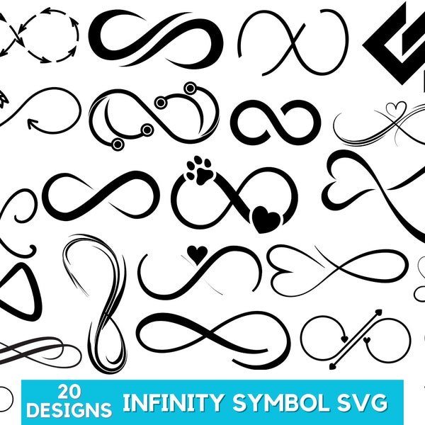 Infinity Symbol Svg, Infinity Sign Svg, Infinity Symbol Png, Infinity Silhouette, Valentines Day Svg, Infinity Love Sign, Instant Download