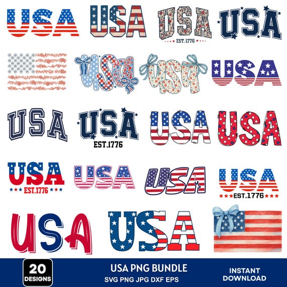 Floral USA Png Bundle, Retro America Png, 4th Of July Png, America Coquette Png, USA Bow Png, Patriotic Shirt Png, USA Flag Png, Sublimation