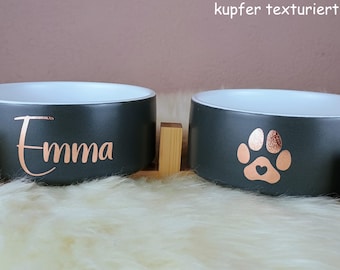 Sticker for food bowl | 2x 400ml | 2x 850ml | 2x 1800ml | Food bowl | personalized | Double food bowl | Dog | Cat | Feeding station