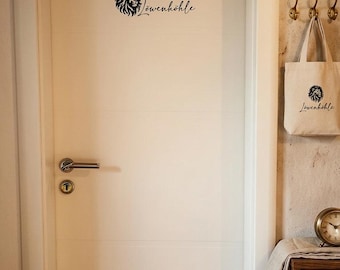 Door sticker | Door sign | Lion's den | Little diva | In various colors