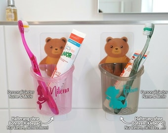 Kids' Toothbrush Holder | Personalizable | Gift Idea | Wall Mountable |