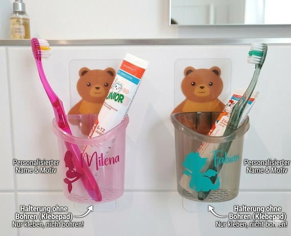 Zahnputzbecher Kind | personalisierbar | Geschenkidee | Wandhalterung