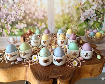 Eierbecher gerade | personalisierbar | Keramik | Ostern | Eierbecher mit Namen | Ostergeschenk | Geschenkidee