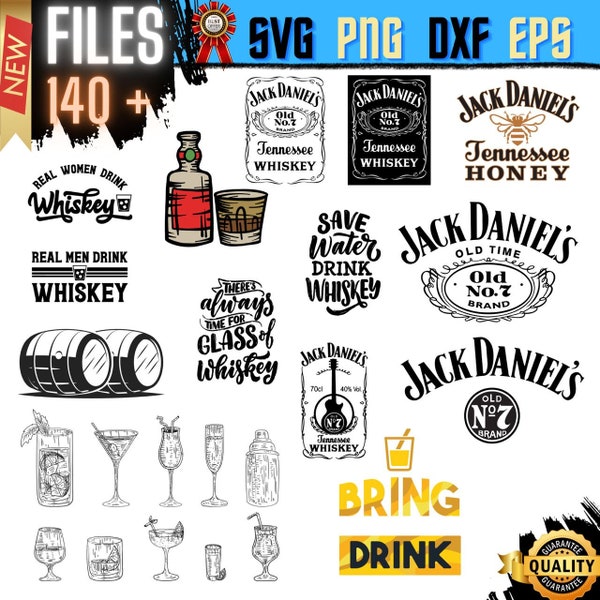 Whiskey SVG Bundle, Drinking Svg, Cocktail Svg, alcohol svg bundle, Whiskey Lovers, Whiskey Decal, Whiskey Quote, Cut File for Cricut