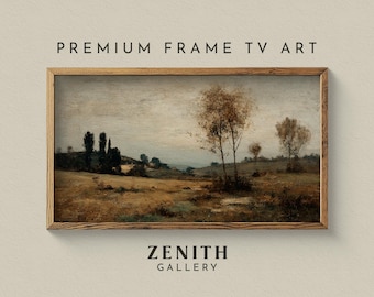 Herbst Landschaft Rahmen TV Kunst, Herbst Landschaft Gemälde, moderne Cottage Dekor, digitaler Download