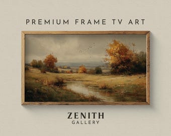 Fall Landscape Frame TV Art, Vintage Autumn Landscape Screensaver for Frame TV, Autumn Decor, Digital Download
