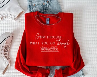 Versículo bíblico cristiano PNG: Crece a través de lo que pasas (Digital)