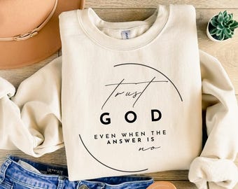 Christlicher Glaube Zitat SVG PNG: Vertraue Gott Inspiration Design (Digitaler Download)