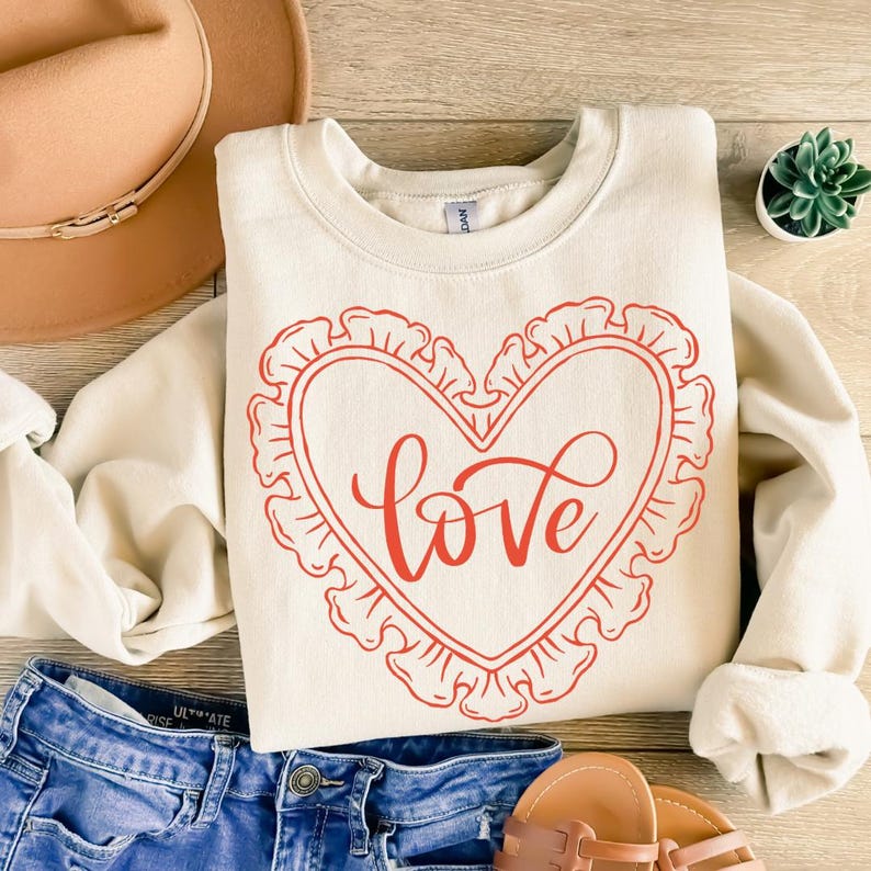 Retro Love Heart PNG | Valentine's Day Sublimation (digital Download ...