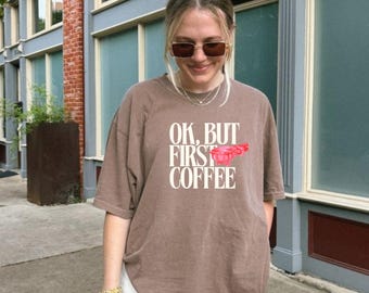 Ok, But First Coffee PNG, Aesthetic Coffee Design (Digital Download)