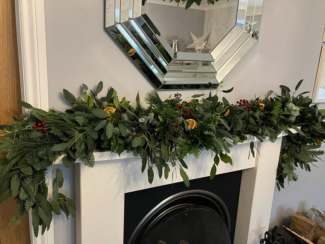 Christmas Garland Luxury Fresh Foliage Etsy