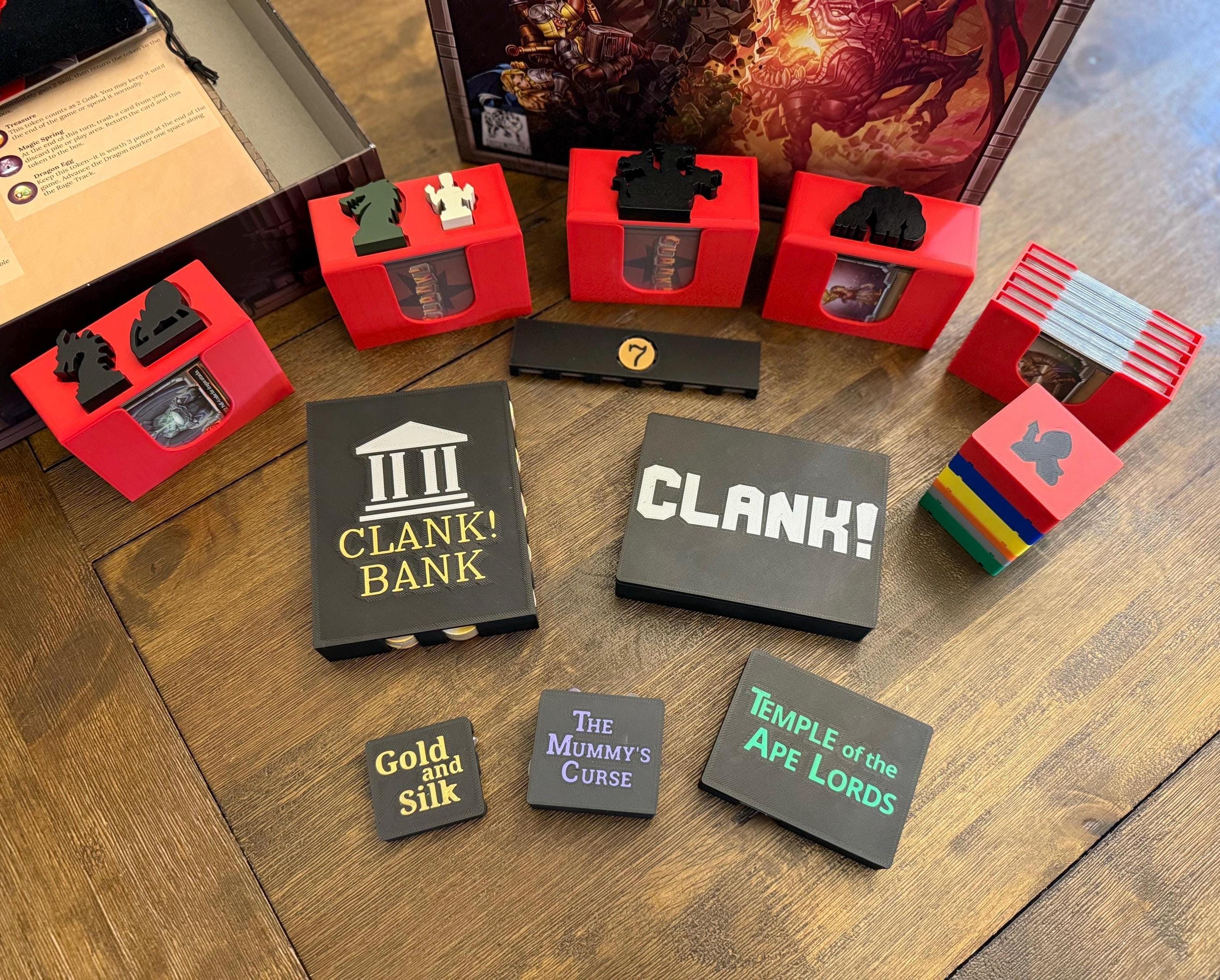 clank in space card sleeves Gamegenic Board Game Standard Game Clear Deep cut 3D Printable Clank! In! Space!