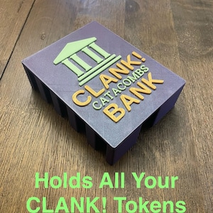 Banco de las Catacumbas de Clank! - Organizador de fichas - Encaja en el inserto o la caja del juego - Contiene fichas para grupos de aventureros
