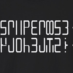 Fold up shirt to reveal hidden message: FOURSOME?