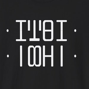 May include: Black t-shirt with white text that reads "I'll be I.  I  OH I."