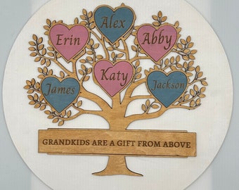 Custom Family Tree Sign with Children Names