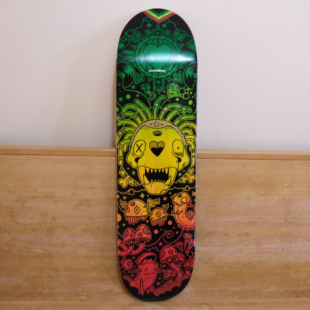 Natty Hand Painted Skateboard Deck Etsy