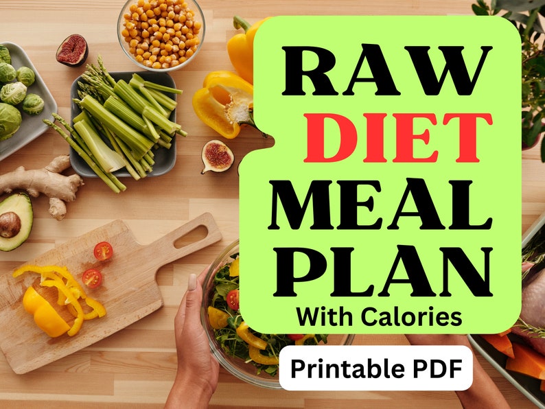 RAW Diet Meal Plan | 7 Day RAW Diet Meal Plan for Beginners - Etsy