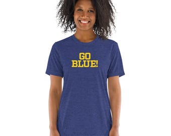 Go Blue Michigan Wolverines T-Shirt | U of M Football Fan Graphic Tee