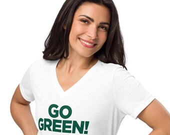 Michigan State Spartans Women's V-Neck T-Shirt | MSU Fan Apparel | Go Green Shirt