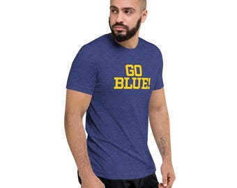 Go Blue Michigan Wolverines T-Shirt | U of M Football Fan Graphic Tee