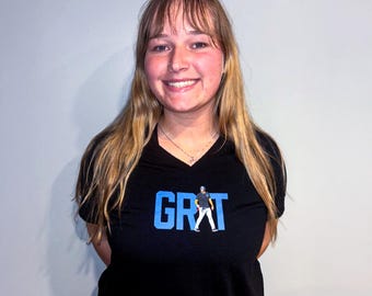 Camiseta de cuello en V para mujer Campbell GRIT