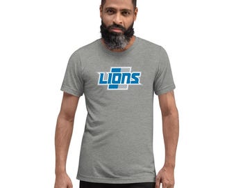 Camiseta gráfica de leones, estilo vintage