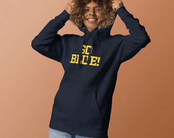 Go Blue Michigan Wolverines Hoodie | U of M Fan Sweatshirt | Football Apparel