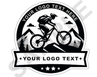 MTB Mountain Biker Club Logo, Badge (Vector - transparent png, jpg, svg)