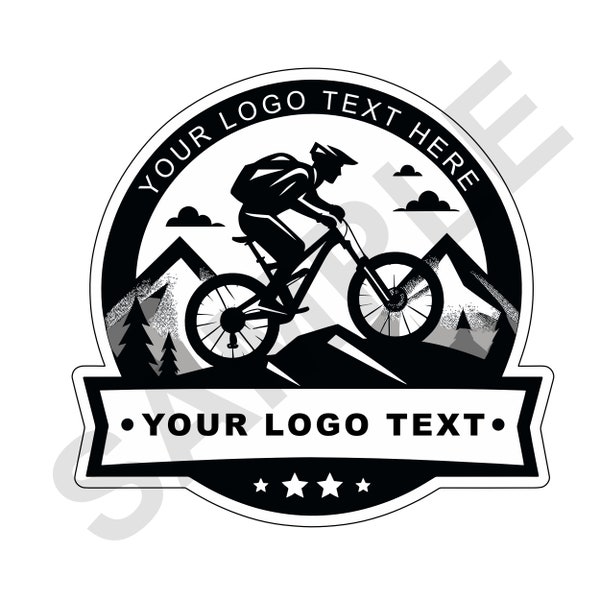 MTB Mountain Biker Club Logo, Badge (Vector - transparent png, jpg, svg)