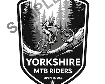 Logo MTB Mountain Biker Club, logo / odznaka Mountain Bike. Cyfrowe pobieranie pliku PNG w wysokiej rozdzielczości. Logo nie zawiera tekstu.