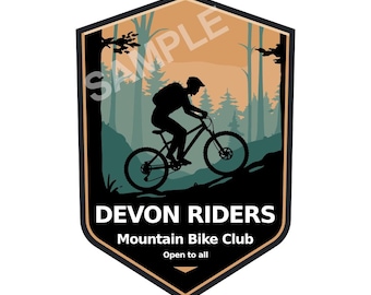 Logo MTB Mountain Biker Club, logo / odznaka Mountain Bike. Cyfrowe pobieranie pliku PNG w wysokiej rozdzielczości. Logo nie zawiera tekstu.