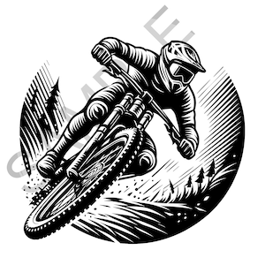 Mountainbike Abzeichen / Logo, Vektordatei (SVG), großes transparentes png, digitaler Download.