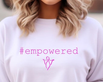 Female Empowerment Sweatshirt with Pink Angel and Print and Positive Quote is the Perfect Self-Esteem Boosting Gift Apparel