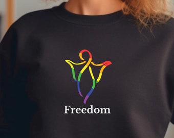 LGBTQ FREEDOM Sweatshirt, Lesbian shirt, Bisexual Shirt, Gay shirt, LGBTQ Shirt, Gay Shirt, Gay Pride, Queer Shirt, Lesbian Gift