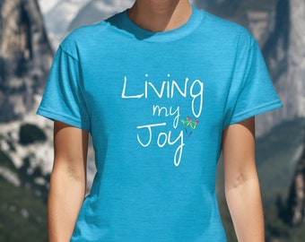Living My Joy-LBGTQ Shirt, a Crew Neck T Shirt, Lesbian Shirt, Gay Shirt, Pride Shirt, Rainbow Shirt, Gay Pride, Transgender Clothing, Gay