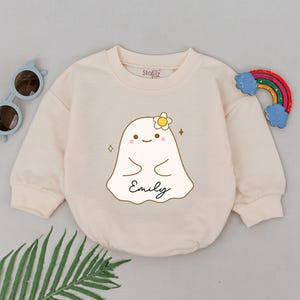 Personalized Name Boo Baby Romper, First Halloween Baby Romper, Baby Shower Gift, Little Boo Outfits, Newborn for Boys, Halloween Ghost