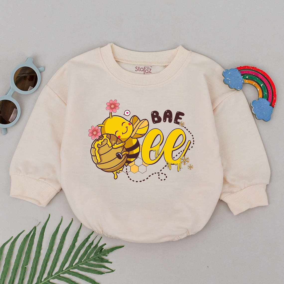 Baby Girl Romper In Bee Design main image 0