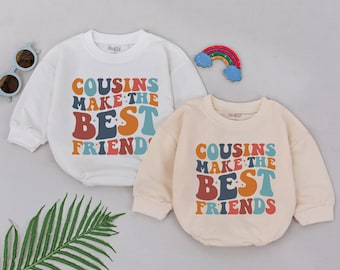 Cousins Make The Best Friends Romper, Retro Cousin Crew Bodysuit, Cousin Besties Outfit, Baby Clothes, Baby Shower Gifts, Cousin Matching