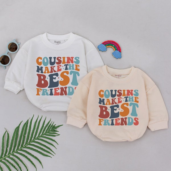 Cousins Make The Best Friends Romper, Retro Cousin Crew Bodysuit, Cousin Besties Outfit, Baby Clothes, Baby Shower Gifts, Cousin Matching