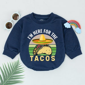 I&#39;m Here for the Tacos Romper, Cinco De Mayo Bodysuit, Taco Bout One, Abuela Outfit, Baby Clothes, Baby Shower Gifts, Mexican Baby Clothes