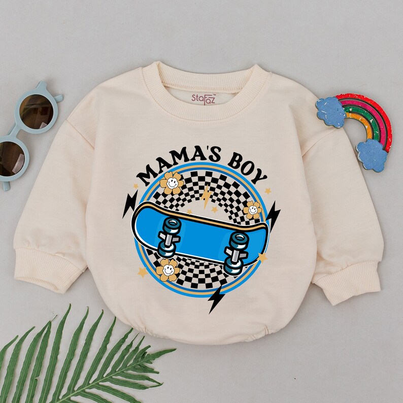 Mama's Boy Baby Romper, Mama's Little Man Bodysuit, Mama's Boy Shirt