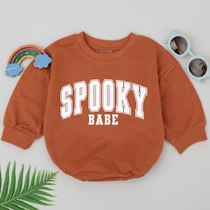 Spooky Babe Romper, First Halloween Romper, Halloween Costume, Fall Baby Shower Gift, Baby Boo Outfits, Newborn for Girls, Spooky Season