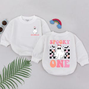 Personalized Spooky One Romper, First Halloween Baby Romper, Baby Shower Gift, Baby Boo Outfits, Newborn for Girls, Spooky Season Clothes