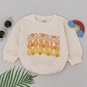 Gobble Gobble Baby Romper, 1st Turkey Day Bodysuit, First Thanksgiving Romper, Thanksgiving Baby Clothes, Fall Baby Outfit, Bubble Romper