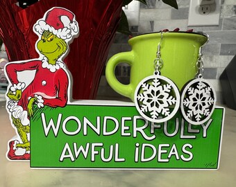 Snowflake Christmas earrings